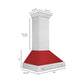 ZLINE 36" DuraSnow Stainless Steel Range Hood With Red Matte Shell