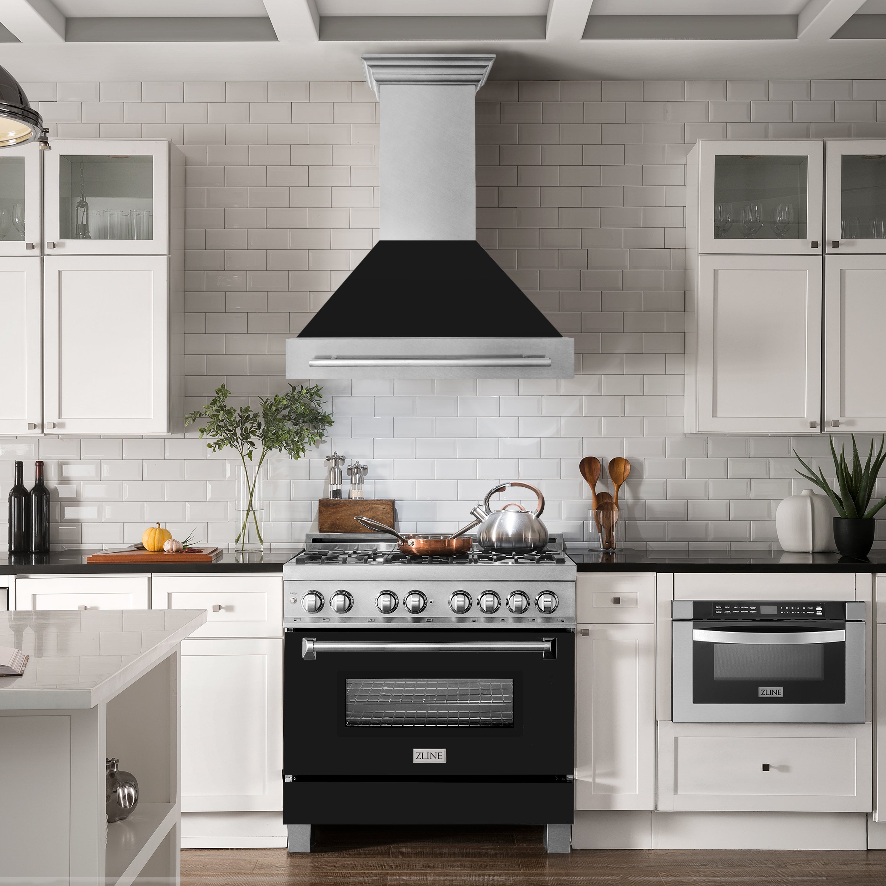 36 inch black stainless on sale steel range hood