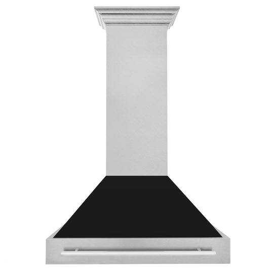 ZLINE 36" DuraSnow Stainless Steel Range Hood with Black Matte Shell