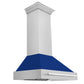 ZLINE 36" DuraSnow Stainless Steel Range Hood with Blue Gloss Shell