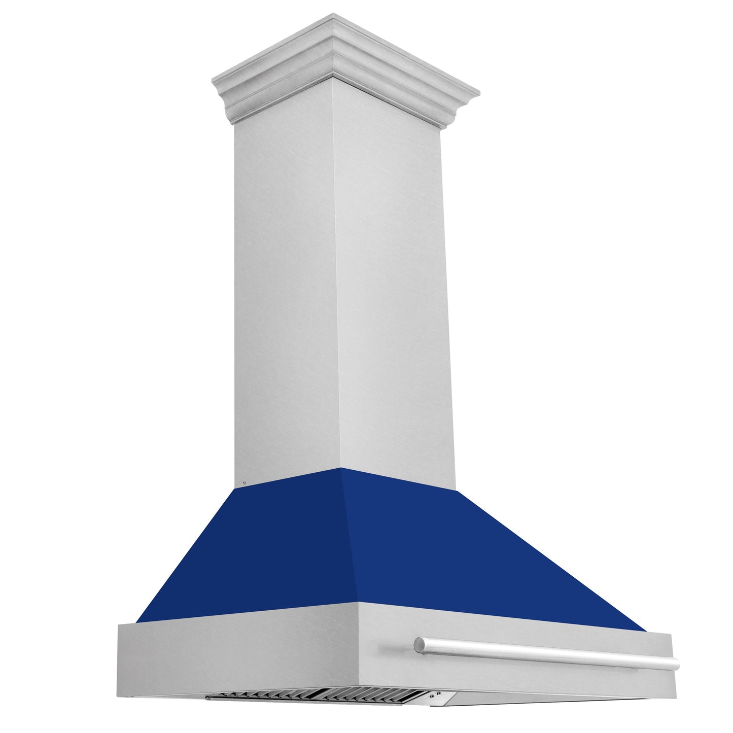 ZLINE 36" DuraSnow Stainless Steel Range Hood with Blue Gloss Shell