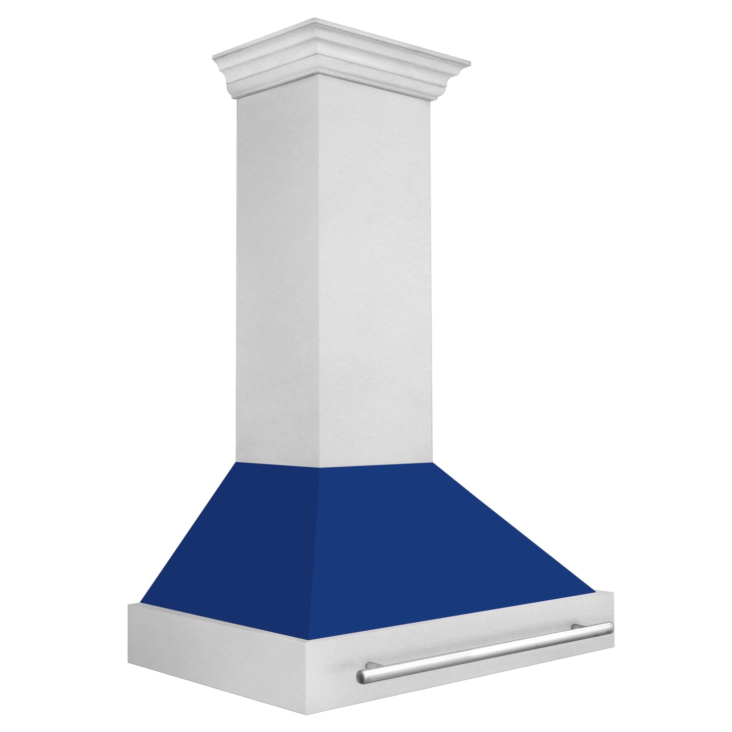 ZLINE 36" DuraSnow Stainless Steel Range Hood with Blue Gloss Shell