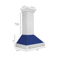 ZLINE 36" DuraSnow Stainless Steel Range Hood with Blue Gloss Shell