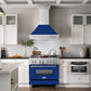 ZLINE 36" DuraSnow Stainless Steel Range Hood with Blue Gloss Shell