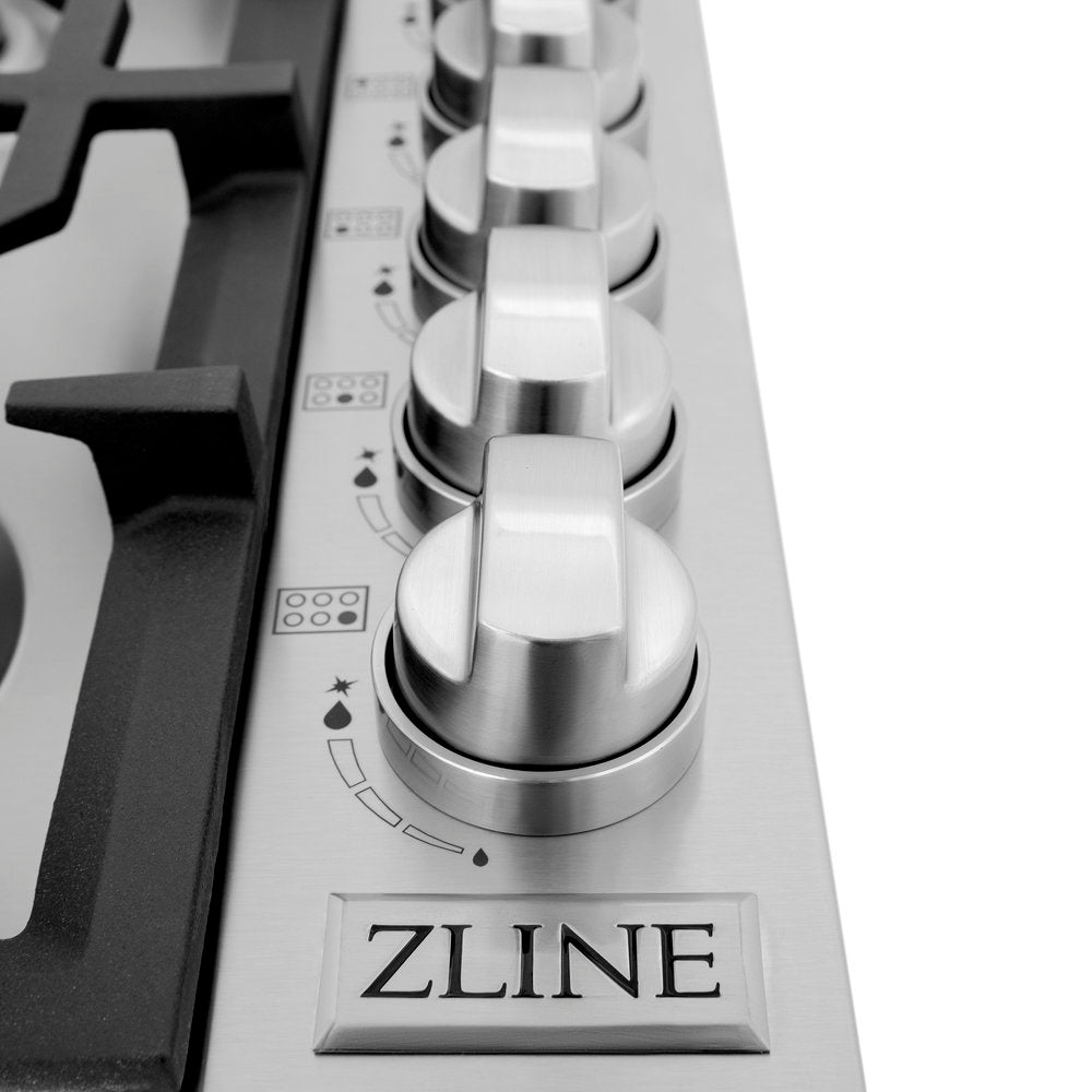 ZLINE 36" Gas Dropin Cooktop With 6 Brass Burners