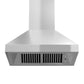 ZLINE 42" Stainless Steel Convertible Vent Wall Mount Range Hood With Crown Molding