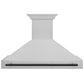 ZLINE 48" Autograph Edition DuraSnow Stainless Steel Range Hood With DuraSnow Stainless Steel Shell and Matte Black Handle