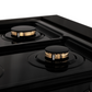 ZLINE 48" Black Stainless Porcelain 7 Burner Rangetop