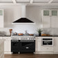 ZLINE 48" Stainless Steel Range Hood with Black Matte Shell and Stainless Steel Handle