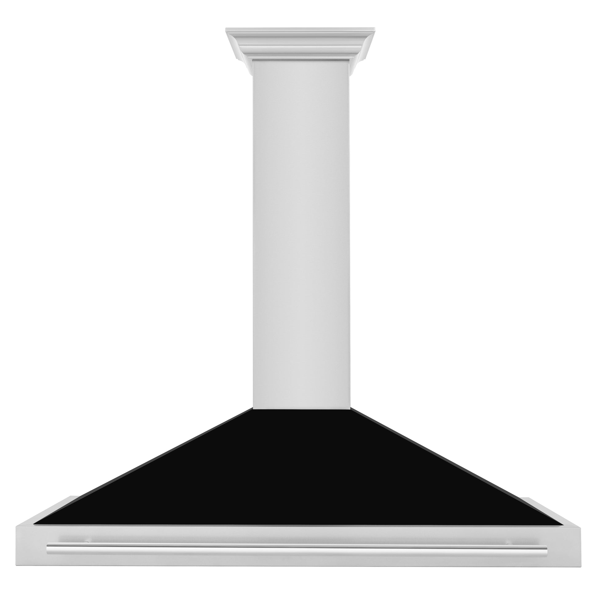 ZLINE 48" Stainless Steel Range Hood with Black Matte Shell and Stainless Steel Handle