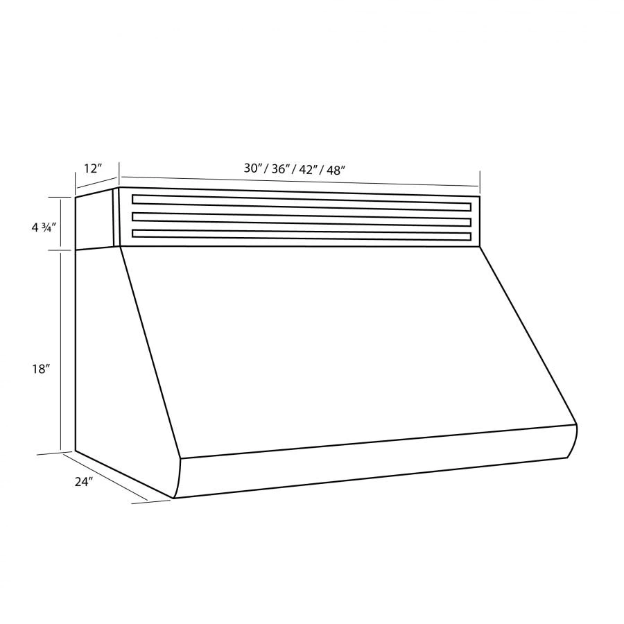 ZLINE 48" Stainless Steel Recirculating Under Cabinet Range Hood