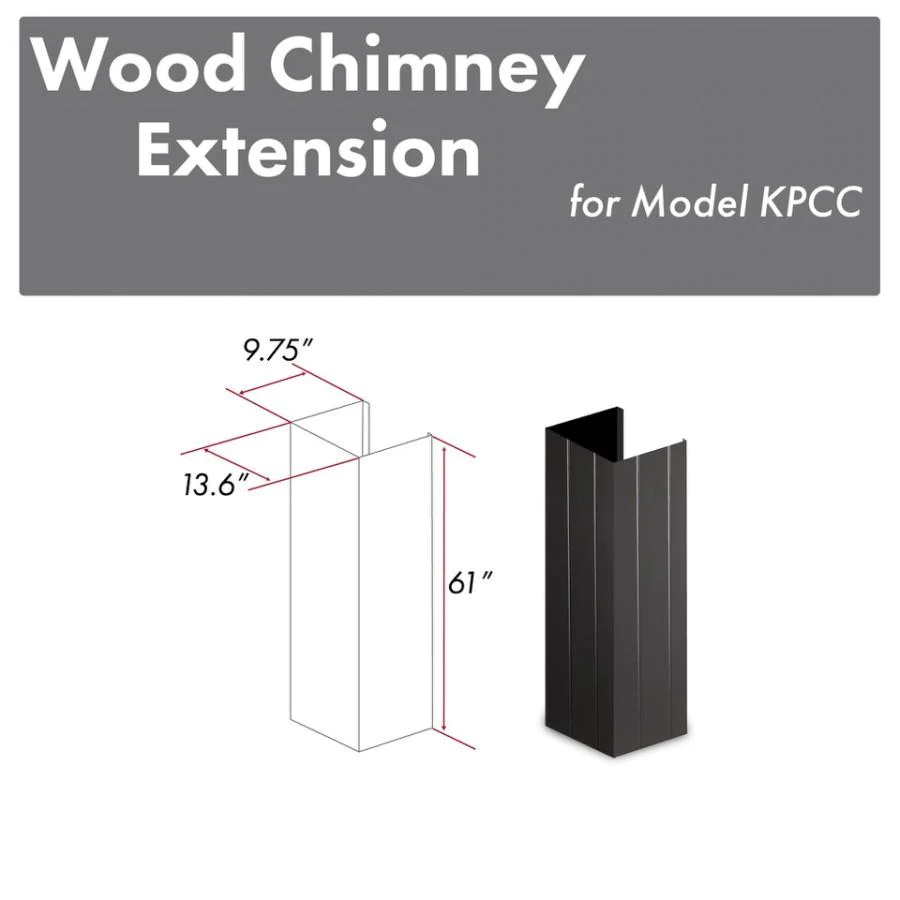 ZLINE 61" Wooden Chimney Extension for Ceilings up to 12 ft. (KPCC-E)