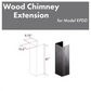 ZLINE 61" Wooden Chimney Extension for Ceilings up to 12 ft. (KPDD-E)