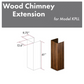 ZLINE 61" Wooden Chimney Extension for Ceilings up to 12 ft. (KPLL-E)