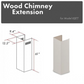 ZLINE 61" Wooden Chimney Extension for Ceilings up to 12 ft. (KPTT-E)