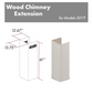 ZLINE 61" Wooden Chimney Extension for Ceilings up to 12.5 ft. (321TT-E)