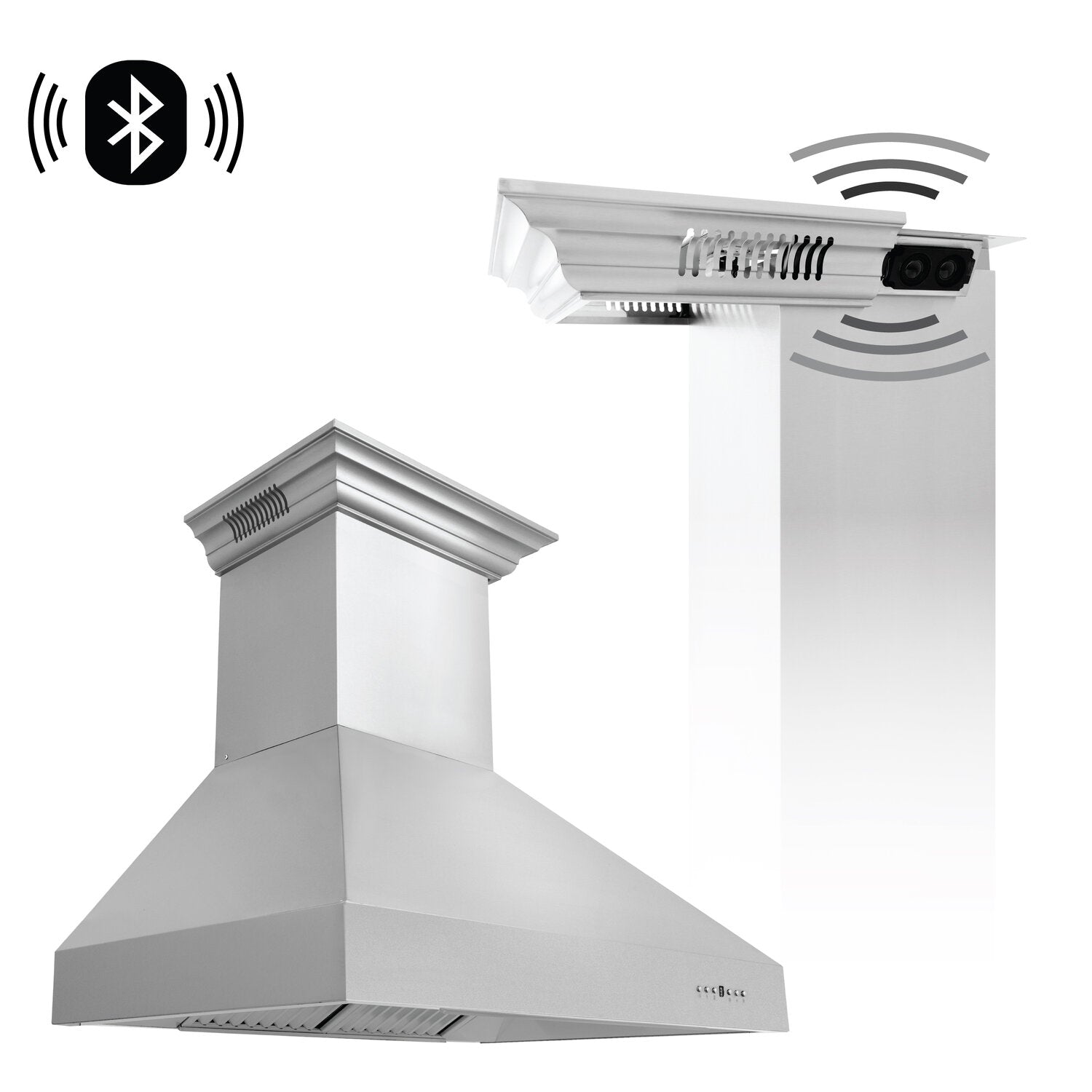 ZLINE 667CRN-BT 60" Professional Wall Mount Range Hood in Stainless Steel With Built-in CrownSound Bluetooth Speakers