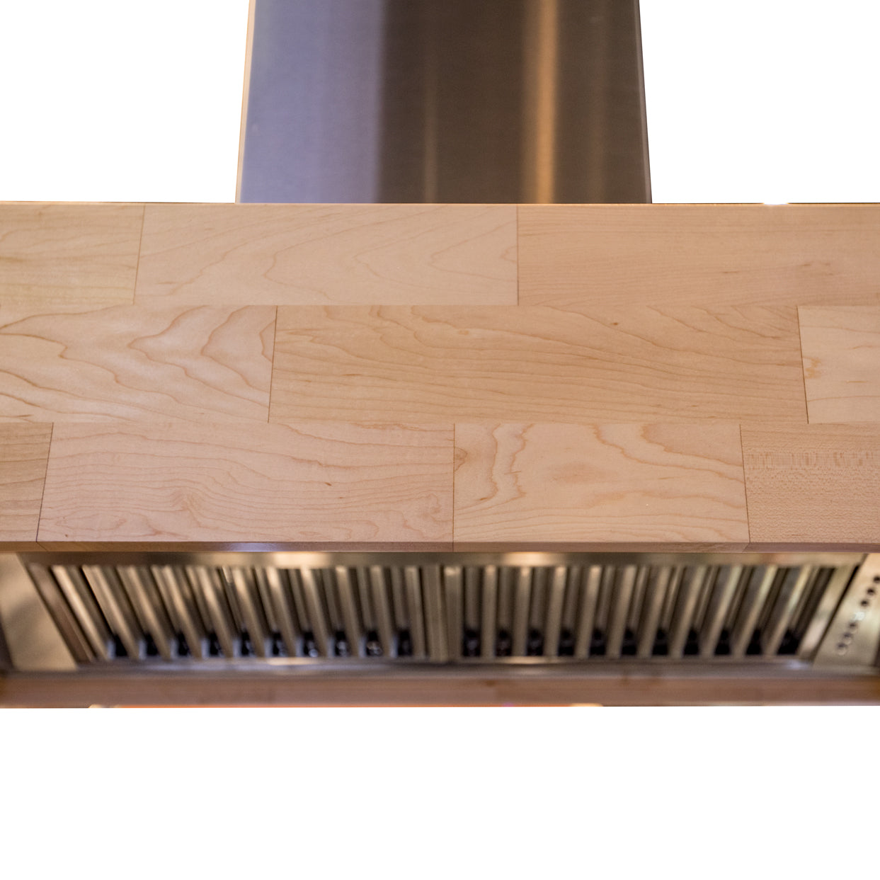 ZLINE 681iM-RS 30" Remote Blower Designer Series Wooden Island Mount Range Hood in Butcher Block