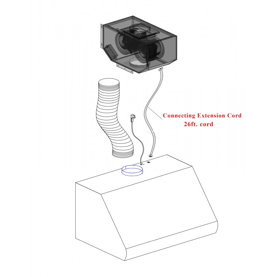 ZLINE 695 28" Stainless Steel Remote Blower Range Hood Insert