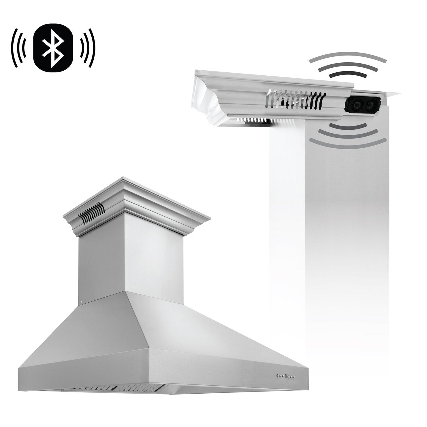 ZLINE 697CRN-BT 30" Stainless Steel Wall Mount Range Hood With CrownSound Bluetooth Speakers