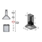 ZLINE 697i 48" Stainless Steel Outdoor Island Mount Range Hood