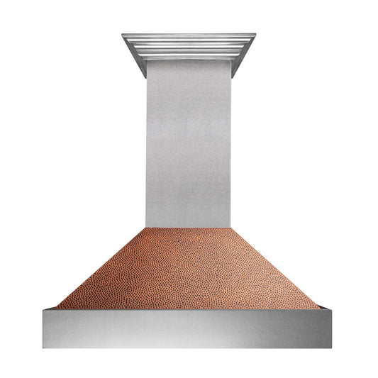 ZLINE 8654 30" DuraSnow Stainless Steel Range Hood With Hand-Hammered Copper Shell