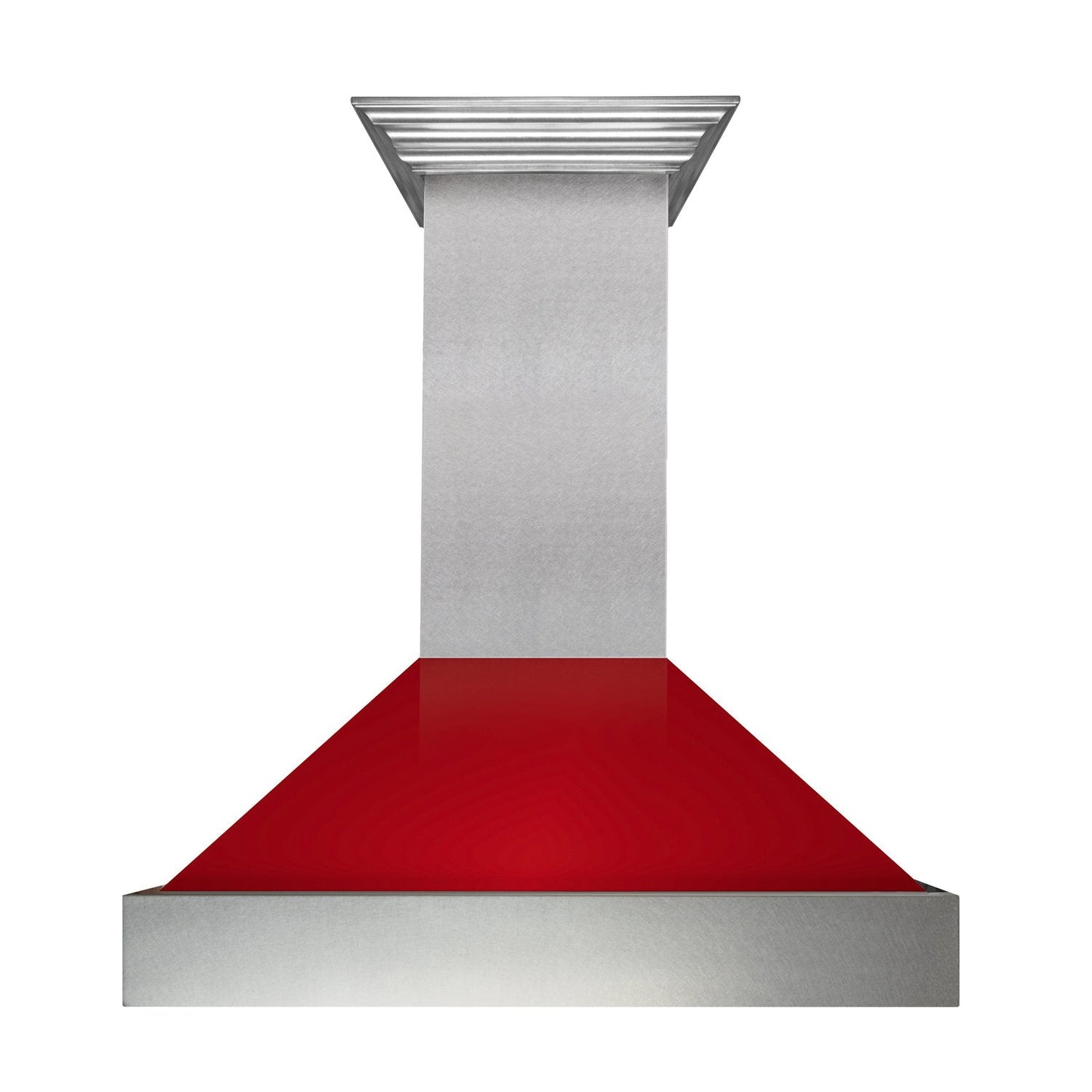 ZLINE 8654 30" DuraSnow Stainless Steel Range Hood With Red Gloss Shell