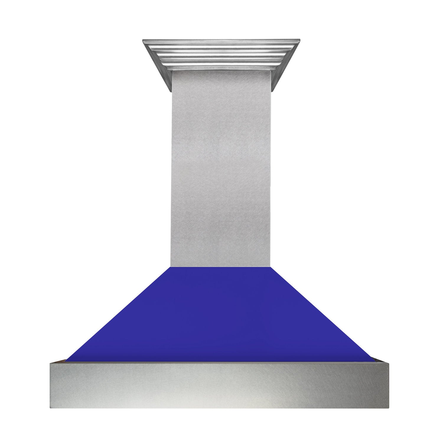 ZLINE 8654 36" DuraSnow Stainless Steel Range Hood with Blue Matte Shell