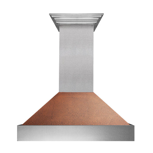 ZLINE 8654 36" DuraSnow Stainless Steel Range Hood with Hand-Hammered Copper Shell