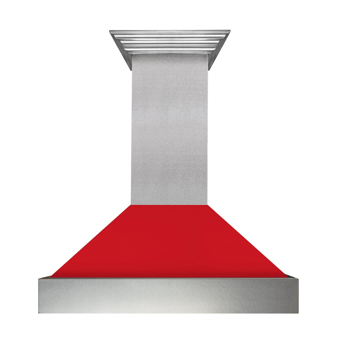 ZLINE 8654 36" DuraSnow Stainless Steel Range Hood With Red Matte Shell