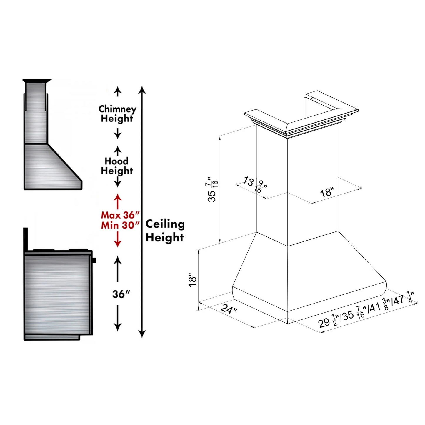 ZLINE 8687S 30" DuraSnow Stainless Steel Wall Mount Range Hood