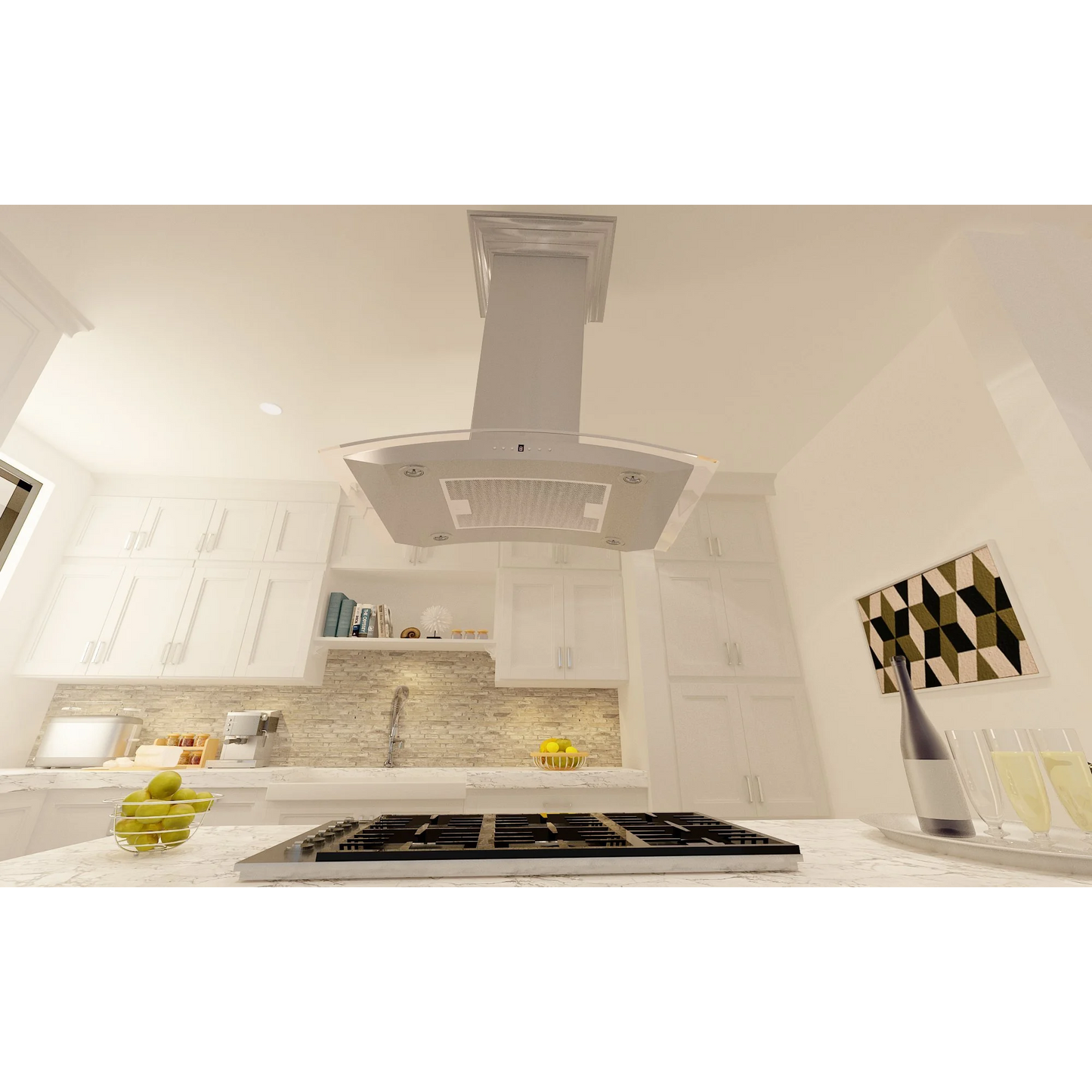 ZLINE 8GL14iS 36" Island Mount Range Hood in DuraSnow Stainless Steel and Glass