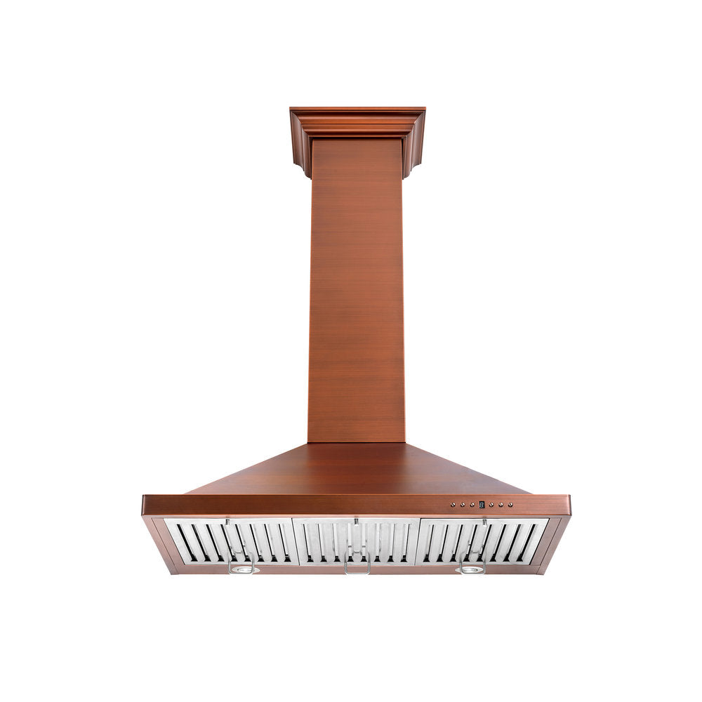 ZLINE 8KBC 36" Designer Series 7-Layer Copper Wall Mount Range Hood