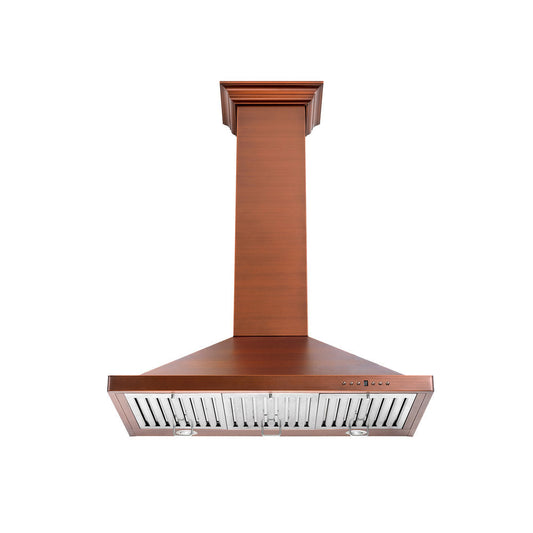 ZLINE 8KBC 36" Designer Series 7-Layer Copper Wall Mount Range Hood