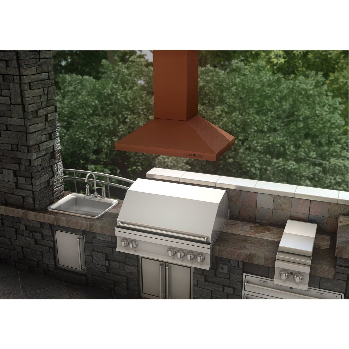 ZLINE 8KL3iC 36" Designer Series Copper Island Mount Range Hood