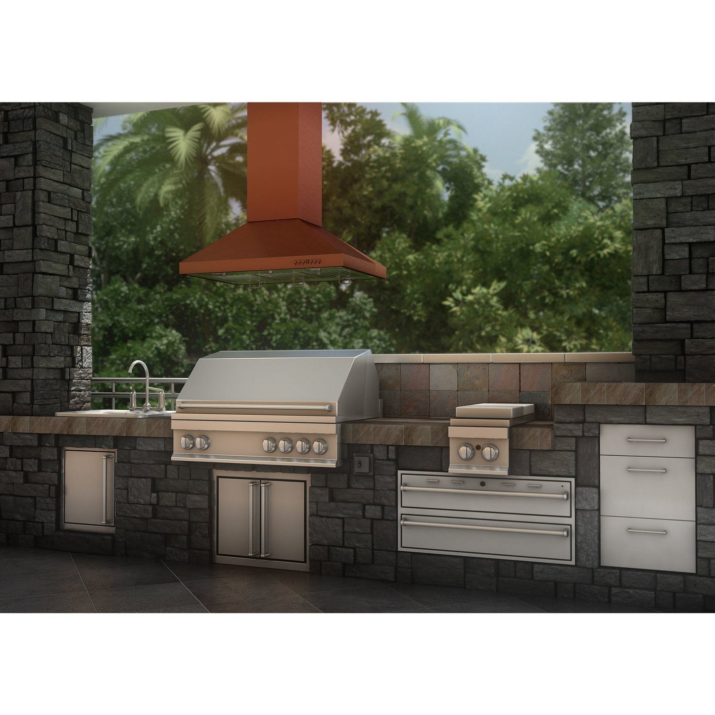 ZLINE 8KL3iC 36" Designer Series Copper Island Mount Range Hood