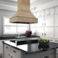 ZLINE 9373UF 36" Unfinished Wooden Island Mount Range Hood - Includes Motor