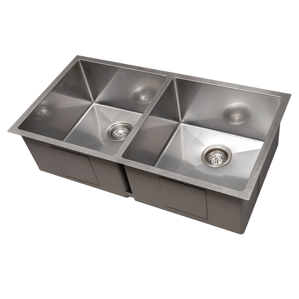 ZLINE Anton 36" DuraSnow Stainless Steel Undermount Double Bowl Sink