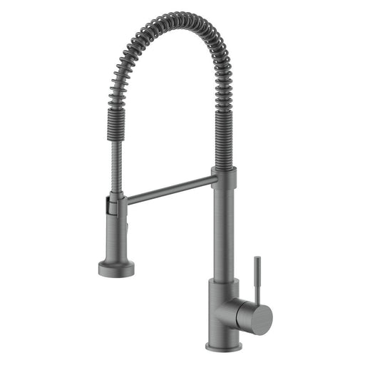 ZLINE Apollo Gun Metal Single Hole 1.8 GPM Kitchen Faucet With Pull Out Spray Wand