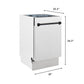 ZLINE Autograph Edition 18" DuraSnow Stainless Steel Compact 3rd Rack Top Control Dishwasher With Matte Black Handle