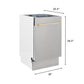 ZLINE Autograph Edition 18" Stainless Steel Compact 3rd Rack Top Control Dishwasher With Gold Handle