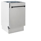 ZLINE Autograph Edition 18" Stainless Steel Compact 3rd Rack Top Control Dishwasher With Matte Black Handle