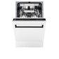 ZLINE Autograph Edition 18" White Matte Compact 3rd Rack Top Control Dishwasher With Champagne Bronze Handle