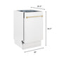 ZLINE Autograph Edition 18" White Matte Compact 3rd Rack Top Control Dishwasher With Gold Handle