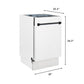 ZLINE Autograph Edition 18" White Matte Compact 3rd Rack Top Control Dishwasher With Matte Black Handle