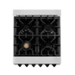 ZLINE Autograph Edition 24" 2.8 cu. ft. Dual Fuel Range With Gas Stove and Electric Oven in DuraSnow Stainless Steel With Matte Black Accents