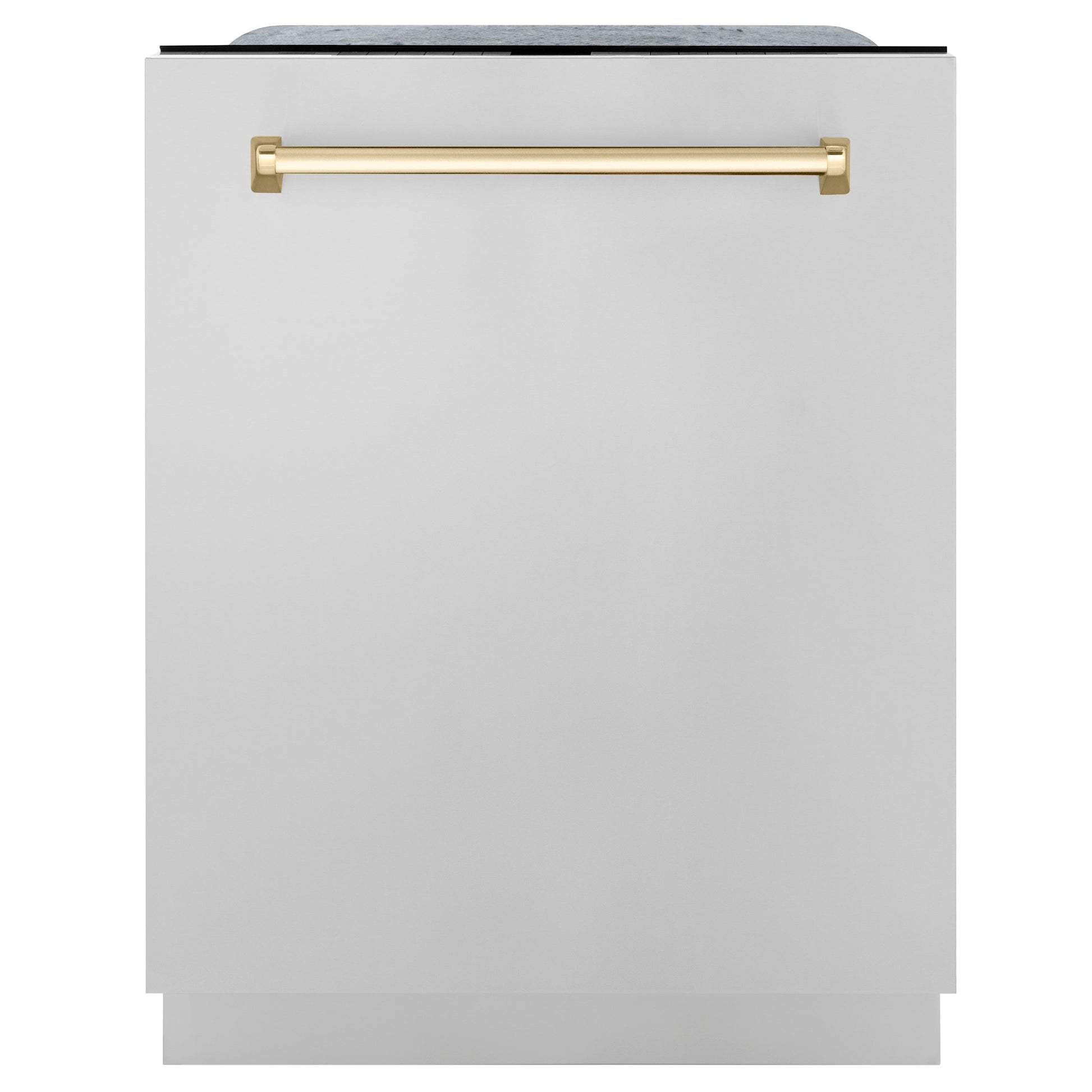 ZLINE Autograph Edition 24" 3rd Rack Top Touch Control Tall Tub Stainless Steel Dishwasher with Gold Handle