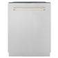 ZLINE Autograph Edition 24" 3rd Rack Top Touch Control Tall Tub Stainless Steel Dishwasher with Gold Handle