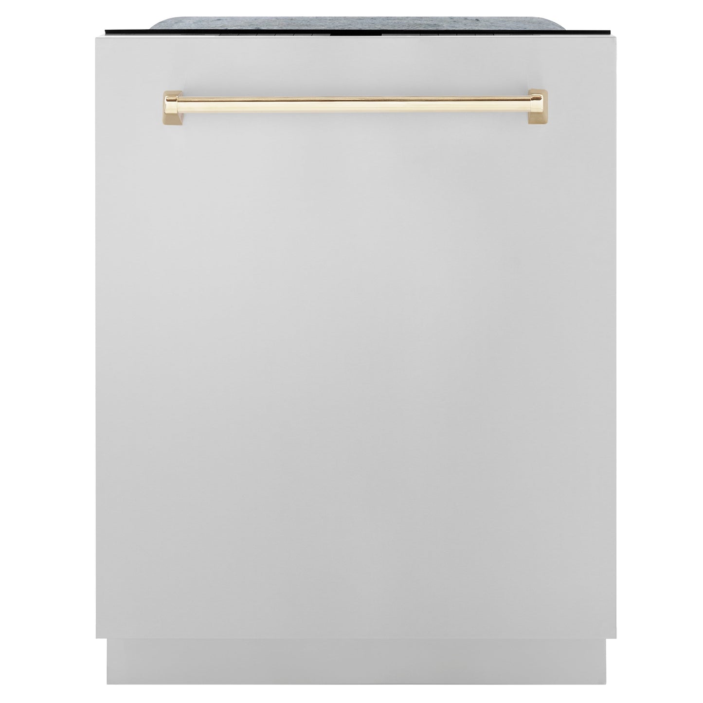 ZLINE Autograph Edition 24" 3rd Rack Top Touch Control Tall Tub Stainless Steel Dishwasher with Gold Handle