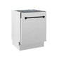 ZLINE Autograph Edition 24" DuraSnow Stainless Steel 3rd Rack Top Control Tall Tub Dishwasher With Matte Black Handle